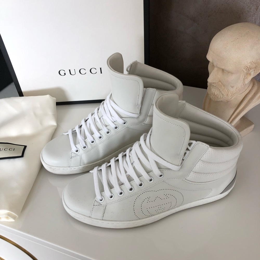 Gucci white high to sneakers